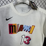 T148 HEAT ADEBAYO #13 White High Quality Casual T-Shirt