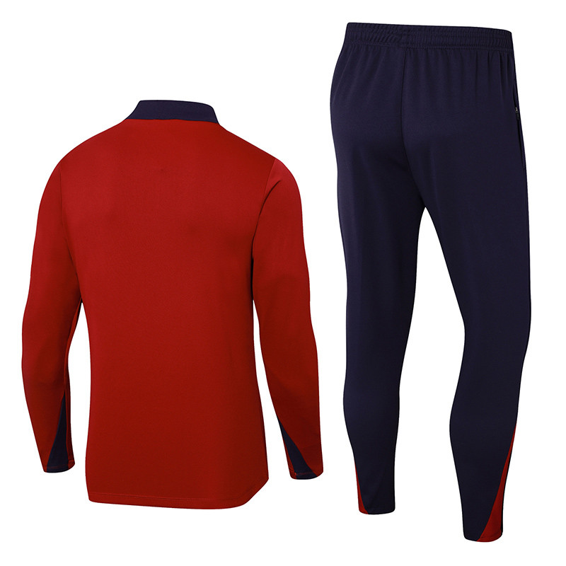 24-25 England Jujube Red Kids Half Pull Tracksuit (童装)(半拉链)