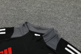 24-25 Man Utd Black Half Pull Tracksuit