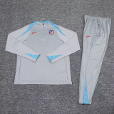 24-25  Atletico Madrid  Grey Half Pull Tracksuit