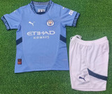 24-25 Man City Home Kids Player Version Soccer Jersey