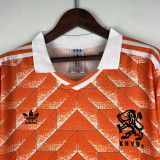 1988 Netherlands Home Long Sleeve Retro Soccer Jersey