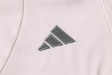 Mens Real Madrid Hoodie Sweatshirt + Pants Training Suit Pale Pink 2024/25