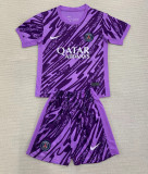 24-25 PSG Purple GoalKeeper Kids Soccer Jersey