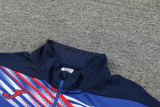 2024 JOM Fancy blue Half Pull Tracksuit