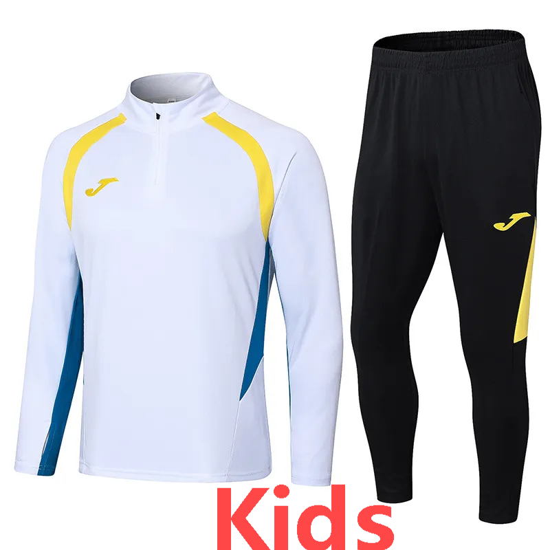 2024 JOM White Kids Half Pull Tracksuit