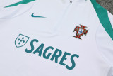 24-25 Portugal White Half Pull Tracksuit