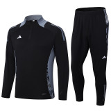 24-25 AD Black Half Pull Tracksuit