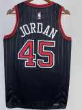 22-23 BULLS JORDAN #45 Black Top Quality Hot Pressing NBA Jersey (Trapeze Edition)