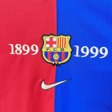 1999 Mens Barcelona Home 100th Anniversary Version Retro Soccer Jersey