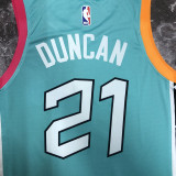 22-23 Sa Spurs DUNCAN #21 Blue City Edition Top Quality Hot Pressing NBA Jersey