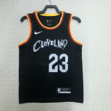 22-23 Cleveland Cavaliers JAMES #23 Black City Edition Top Quality Hot Pressing NBA Jersey