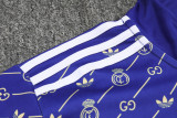 24-25 Real Madrid  Purple Half Pull Tracksuit