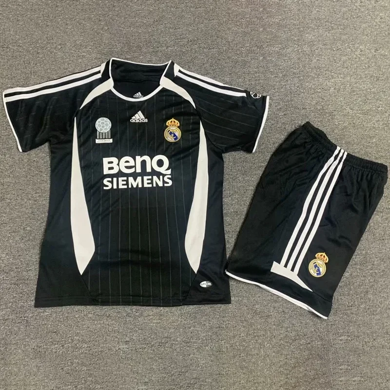 2006-2007 Mens Real Madrid  Away Kids Retro Soccer Jersey