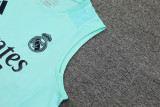 24-25 Real Madrid Light green Vest Short traning suit
