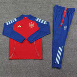 24-25 Spain Red Half Pull Tracksuit
