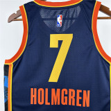 Mens Oklahoma City Thunder Nike Black 2024/25 Swingman Jersey - City Edition