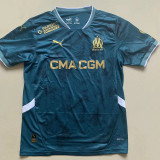 24-25 Marseille Away Fans Soccer Jersey (Print all Sponsor)