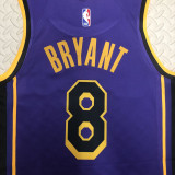 22-23 LAKERS BRYANT #8 Purple Top Quality Hot Pressing NBA Jersey (Trapeze Edition)