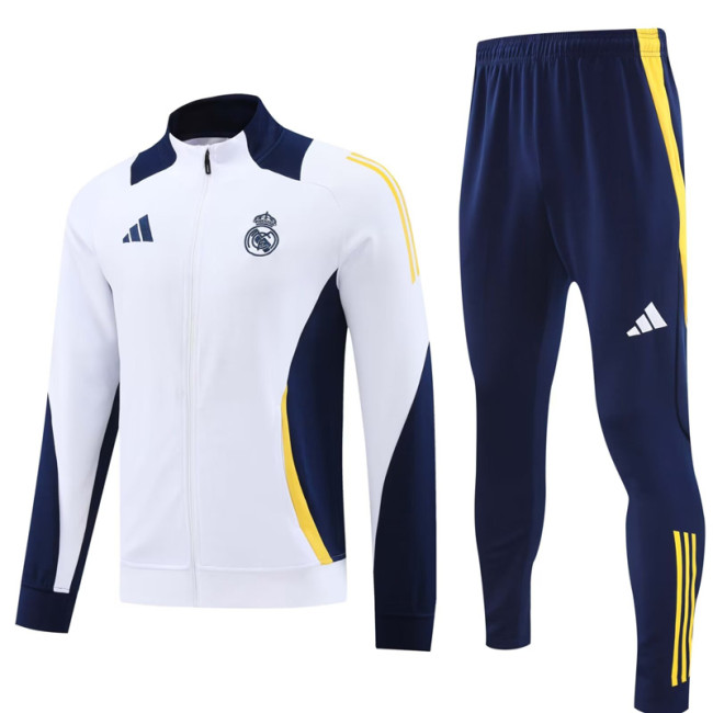 24-25  Real Madrid  White Jacket Tracksuit