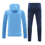 Mens Argentina Hoodie Sweatshirt + Pants Training Suit Light Blue 2024/25