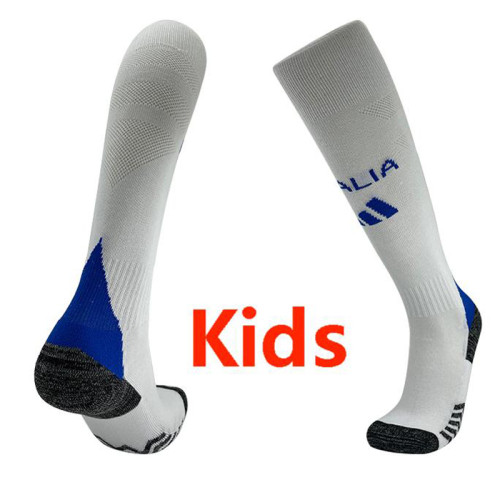 24-25 Italy Away White Kids Socks