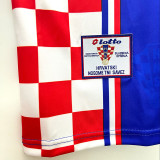 1998 Croatia Away Blue Retro Soccer Jersey
