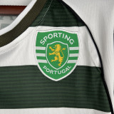 2001-2002 Sporting Lisbon Home Long Sleeve Retro Soccer Jersey