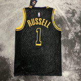 LAKERS RUSSELL #1 Black Top Quality Hot Pressing NBA Jersey