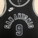 22-23 SA Spurs PARKER #9 Black Top Quality Hot Pressing NBA Jersey (Retro Logo)