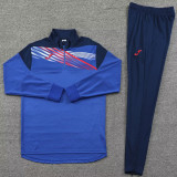 2024 JOM Fancy blue Half Pull Tracksuit