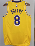 22-23 LAKERS BRYANT #8 Yellow Top Quality Hot Pressing NBA Jersey