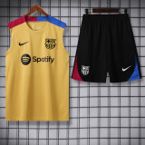 24-25 Mens Barcelona  Earthy Gold Vest Short traning suit