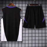 24-25 Real Madrid  Black Vest Short traning suit