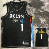 NETS BRIDGES #1 Black Top Quality Hot Pressing NBA Jersey