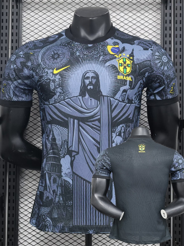 24-25 Brazil Black Special Edition Player Version Soccer Jersey