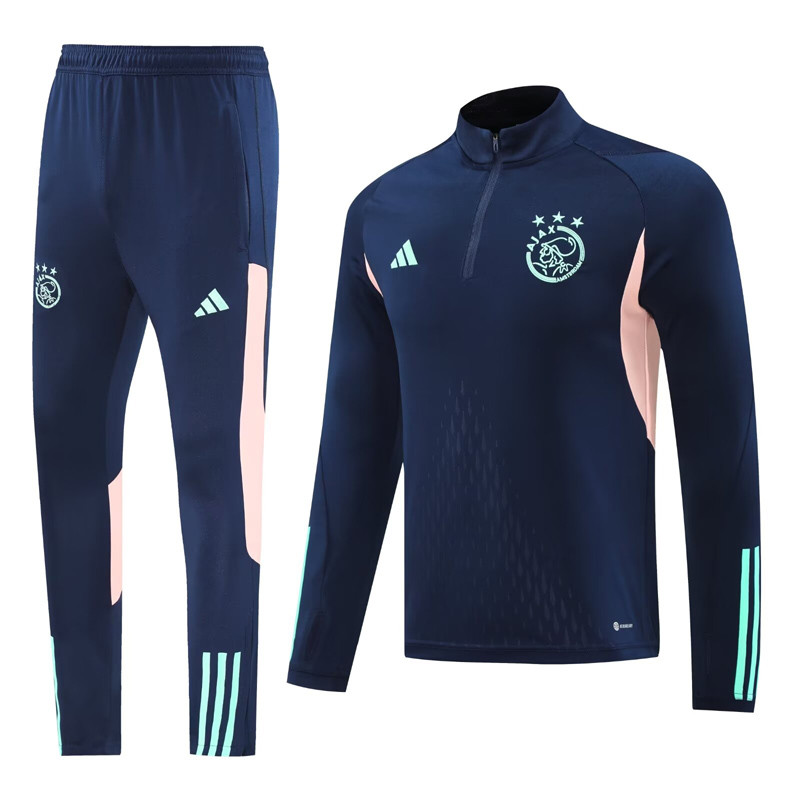 24-25 Ajax Royal blue Half Pull Tracksuit