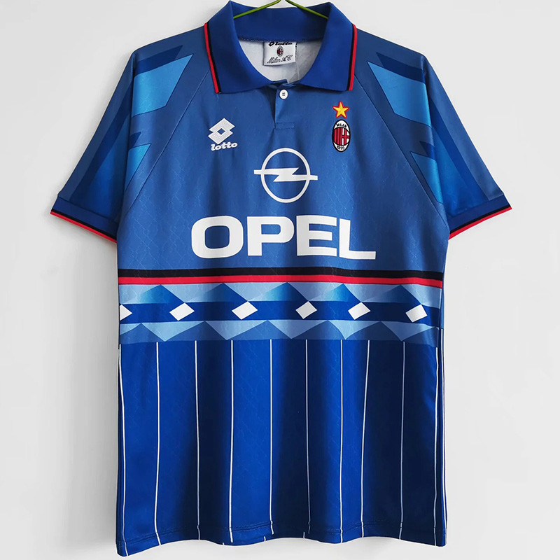 1995-1996 ACM Away Blue Retro Soccer Jersey