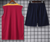 24-25 Mens Barcelona  Red Vest Short traning suit