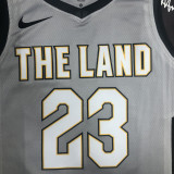 2018 Cleveland Cavaliers JAMES #23 Gray Top Quality Hot Pressing NBA Jersey