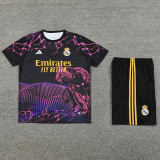 24-25 Real Madrid Black Purple Training Short Suit