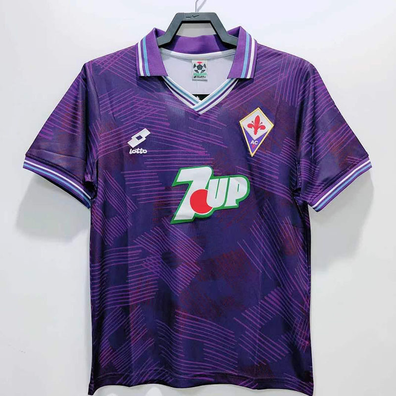1992-1993 Fiorentina Home Purple Retro Soccer Jersey
