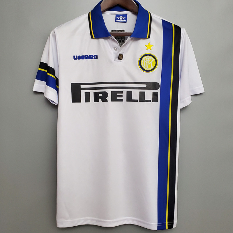 1997-1998 INT Away White Retro Soccer Jersey