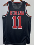 2023 SHOHOKU RUKAWA #11 Black Top Quality Hot Pressing NBA Jersey