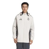 Mens Real Madrid All Weather Windrunner Jacket Cream 2024/25