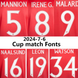 24-25 Man Utd Home Long Sleeve Player Version Soccer Jersey