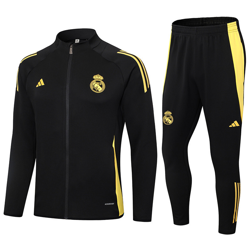 24-25 Real Madrid  Black Jacket Tracksuit
