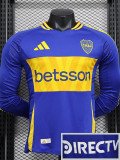 24-25 Boca Juniors Home Long Sleeve Player Version Soccer Jersey