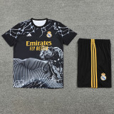 24-25 Mens Real Madrid  Black white Training Short Suit