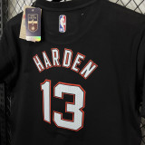 T202 Nets HARDEN #13 Black High Quality Casual T-Shirt